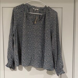 NWT! Madewell Ditsy Floral Blue Women's Top